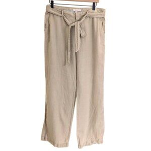 Banana Republic Tan Wide Leg Linen Pants